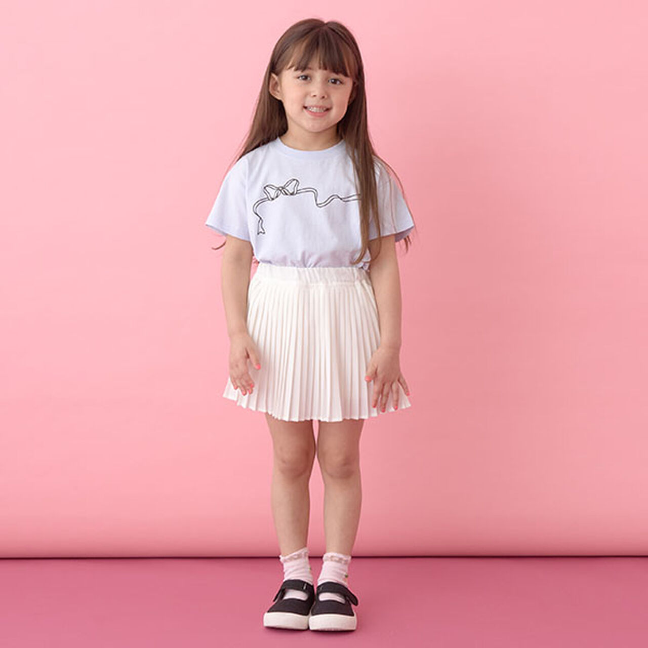 Pleated Skirt (Inner Pants Included),Off white, large image number 21