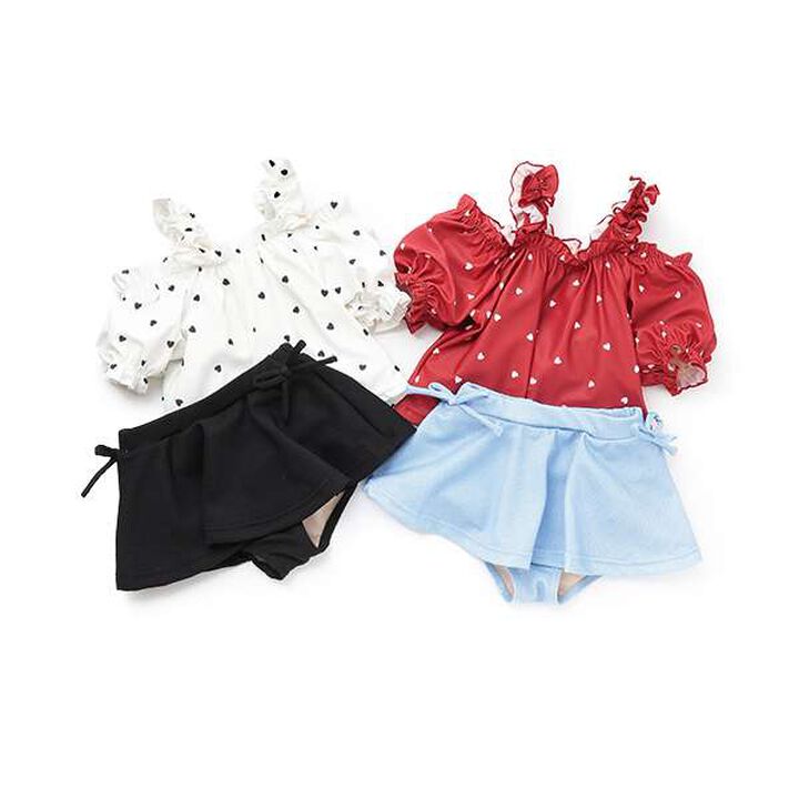 [SWIM] Heart Puff Sleeve Tankini,Ivory, medium image number 14