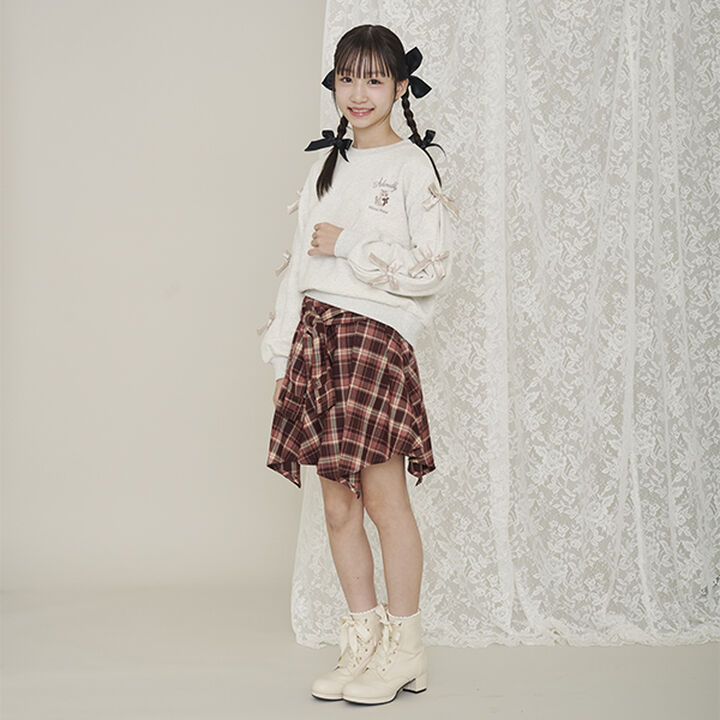 Knot Shirt Style Skirt with Shorts,Black, medium image number 12