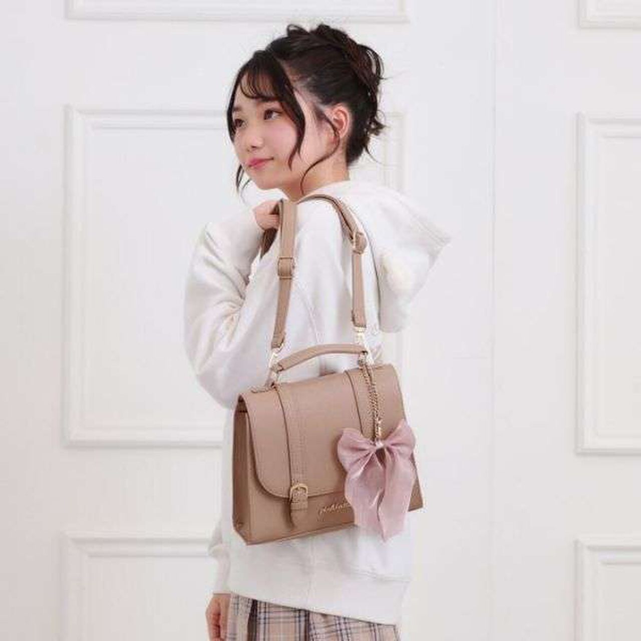 Girly Satchel,White, large image number 5