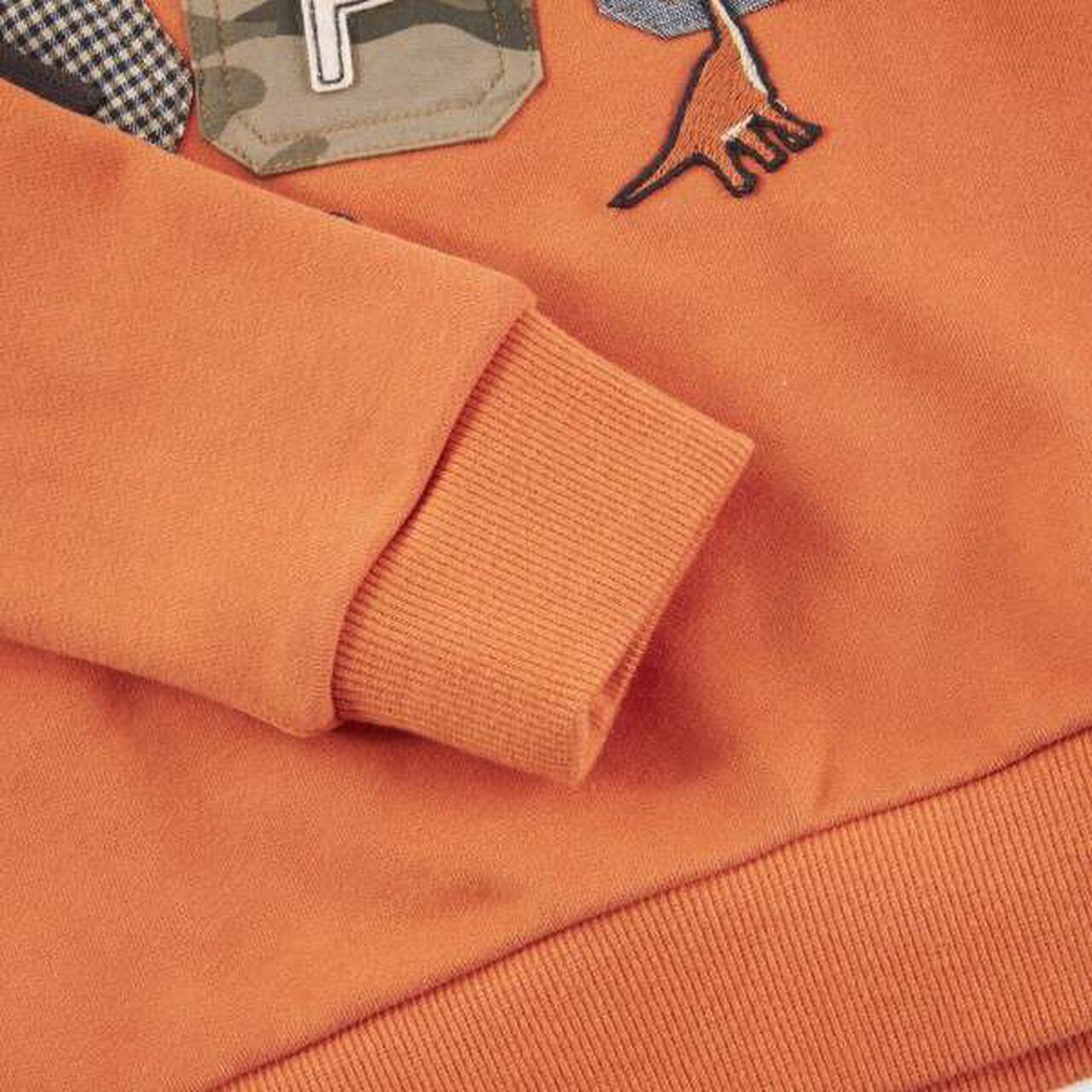 KP Boy KP Patch Sweatshirt with Pockets (0 to 0),Orange, large image number 7
