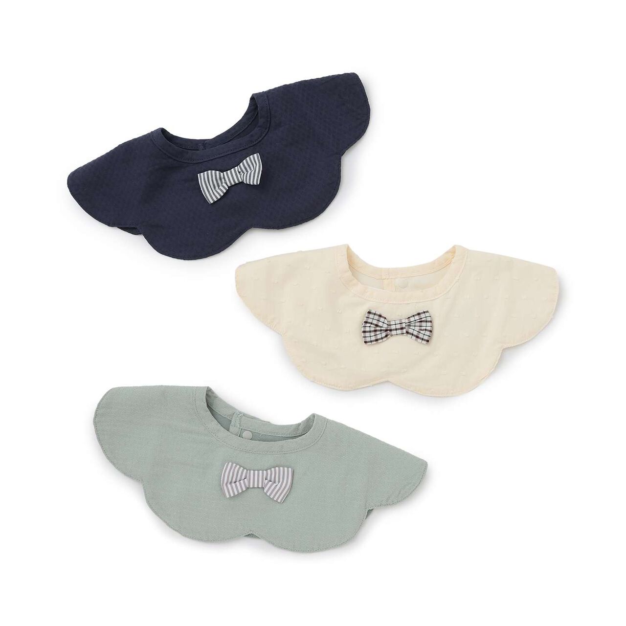 Fluffy Ribbon Bib,Navy, large image number 8