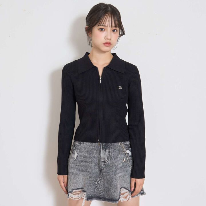 [LTXC] Rib WZIP Cardigan,Brown, medium image number 5