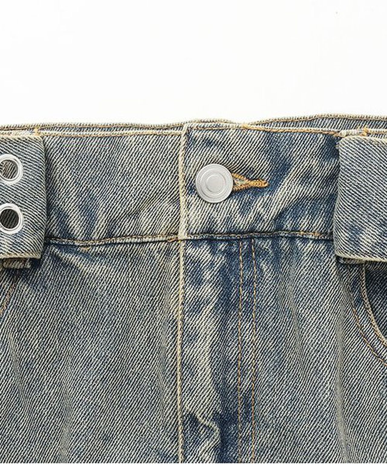 Denim Cargo Skirt with Belt,Gray, large image number 15