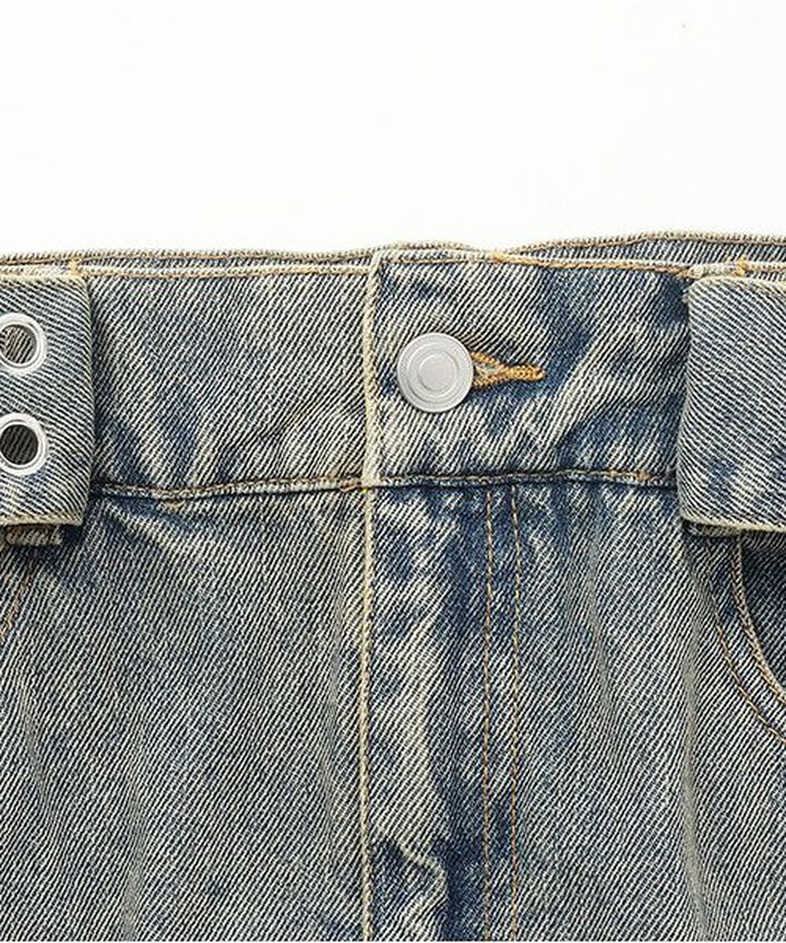 Denim Cargo Skirt with Belt,Gray, medium image number 15