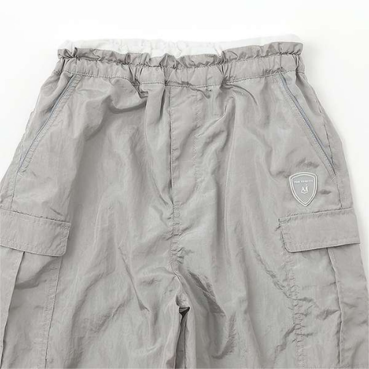 [AMI] Shiny Track Pants,Silver gray, large image number 12