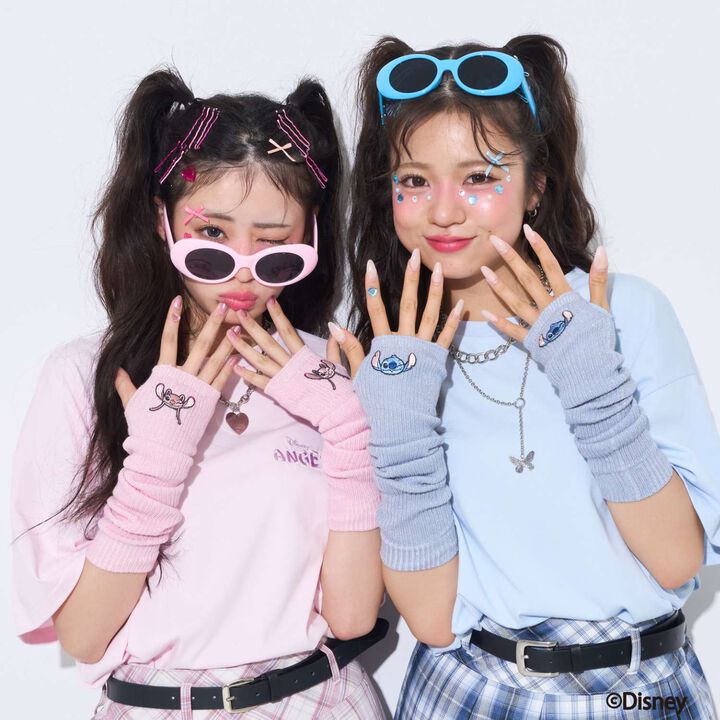 [Disney] [Stitch] LTXC Ribbed Arm Covers,Pink, medium image number 4