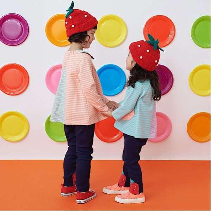 Strawberry Leggings,Navy, medium image number 3