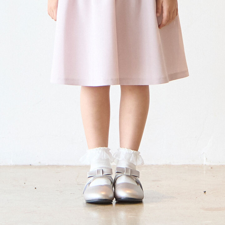 Ribbon Mary Jane Shoes,Silver, medium image number 0