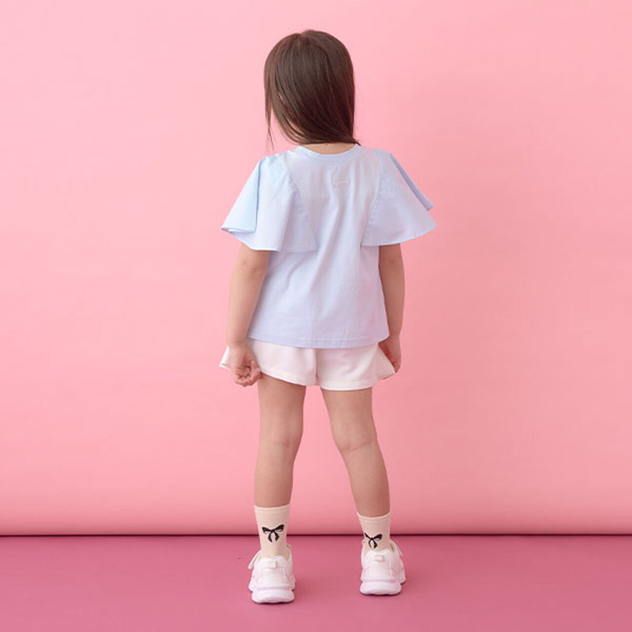 [Reversible] Soft Cotton Flare Sleeve T-Shirt,Moderate pink, large image number 14