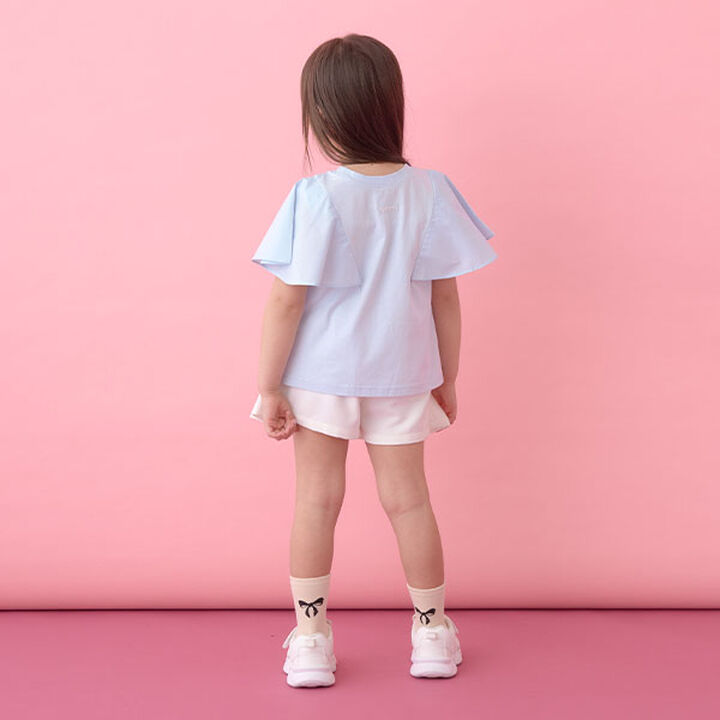 [Reversible] Soft Cotton Flare Sleeve T-Shirt,Moderate pink, medium image number 14