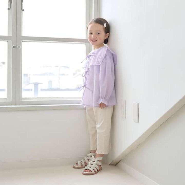 Chibi Frill Stretch Capri Pants,Ivory, medium image number 5