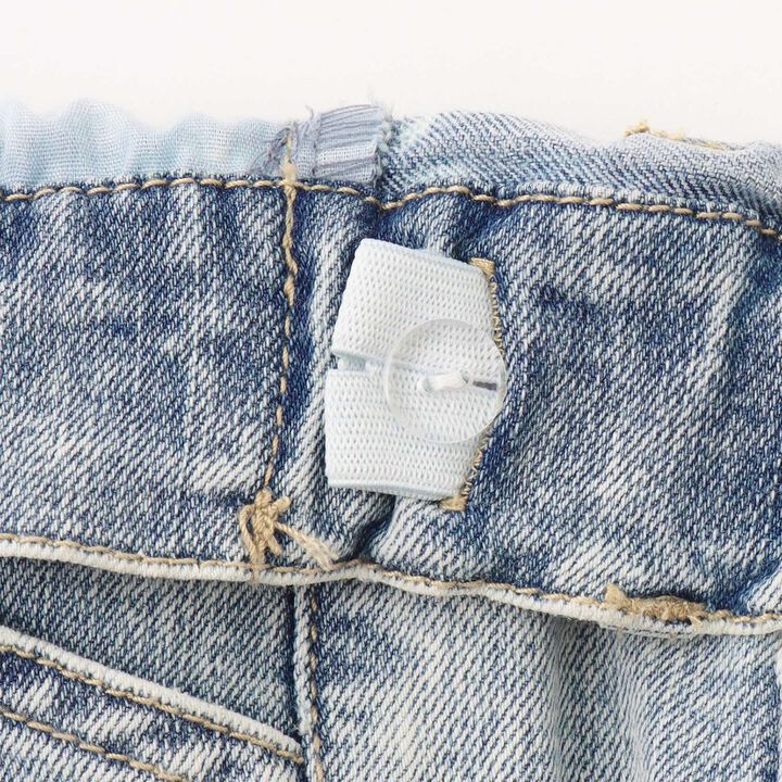 Lace-Up Flare Denim Pants,Gray, medium image number 15