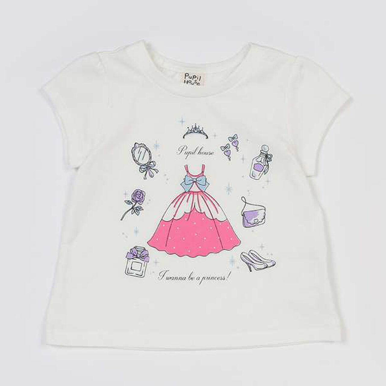 Dress Motif T-Shirt for Girls,Navy, large image number 8