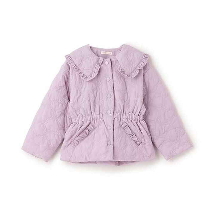 Lycee Mine Ballet Series Mid-Length Ribbon Quilted Jacket,Ivory, medium image number 2