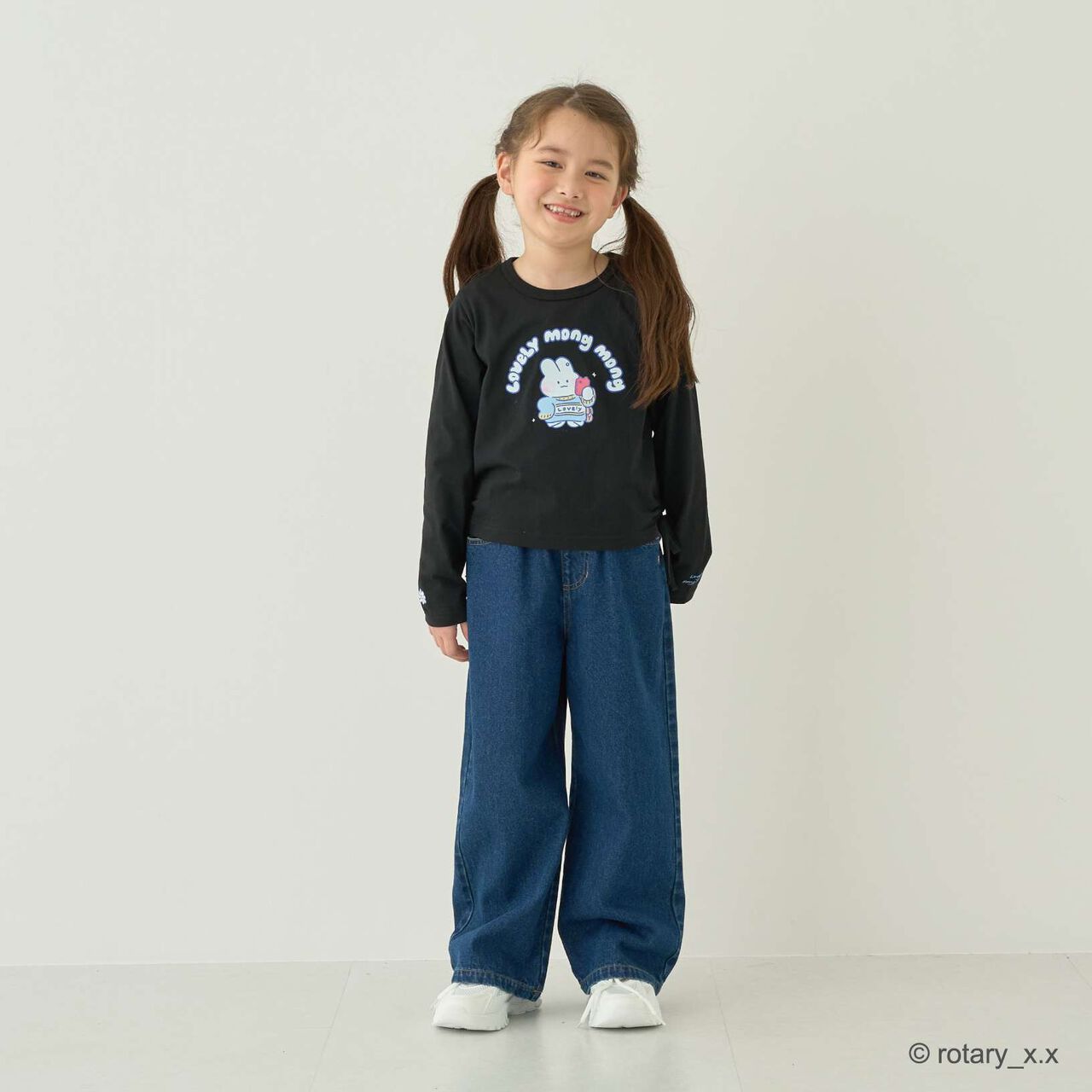 [Recommended for School] Back Ribbon Wide Pants for Girls [Kids' Clothing],Sax blue, large image number 3