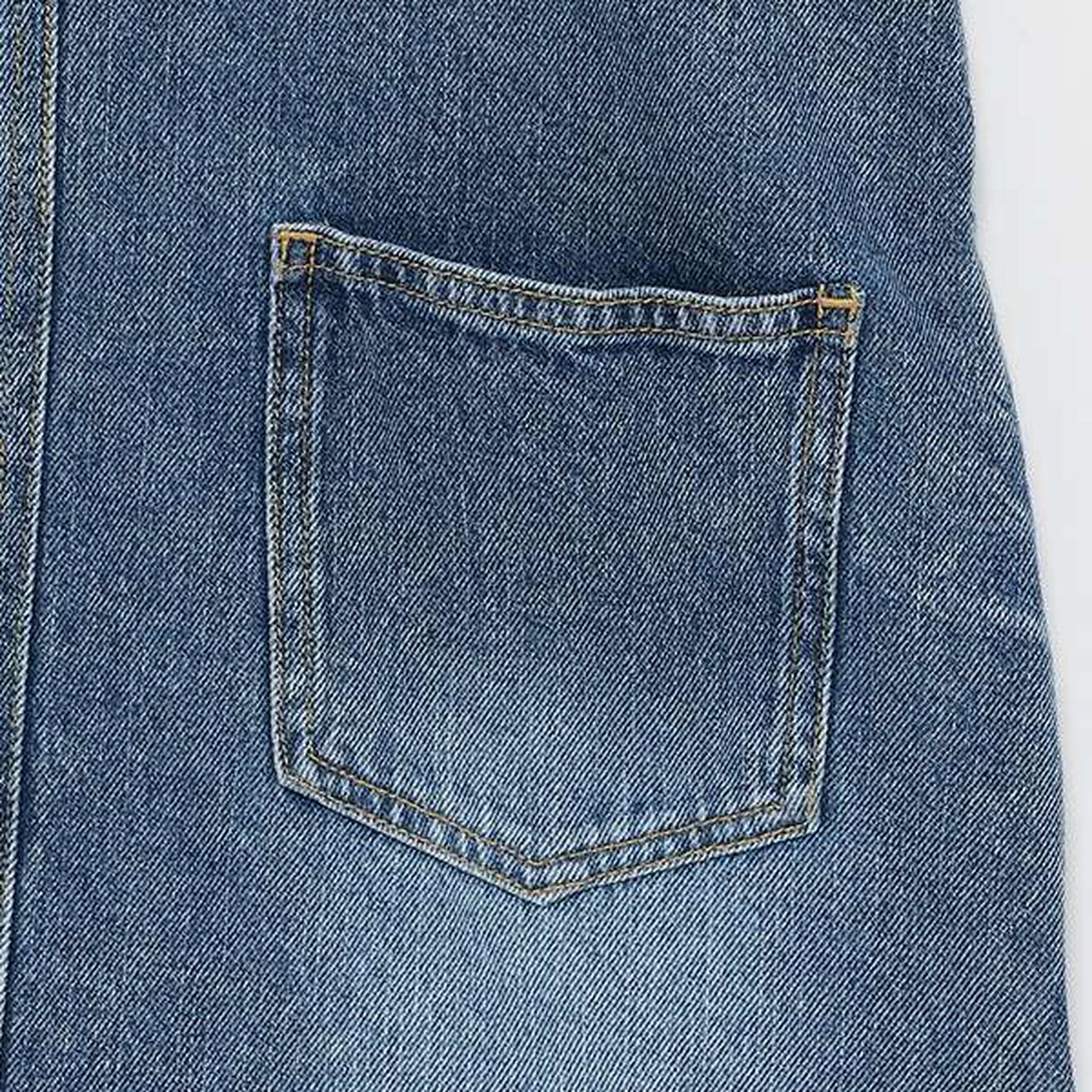 Denim Jumper Dress,Sax blue, large image number 9