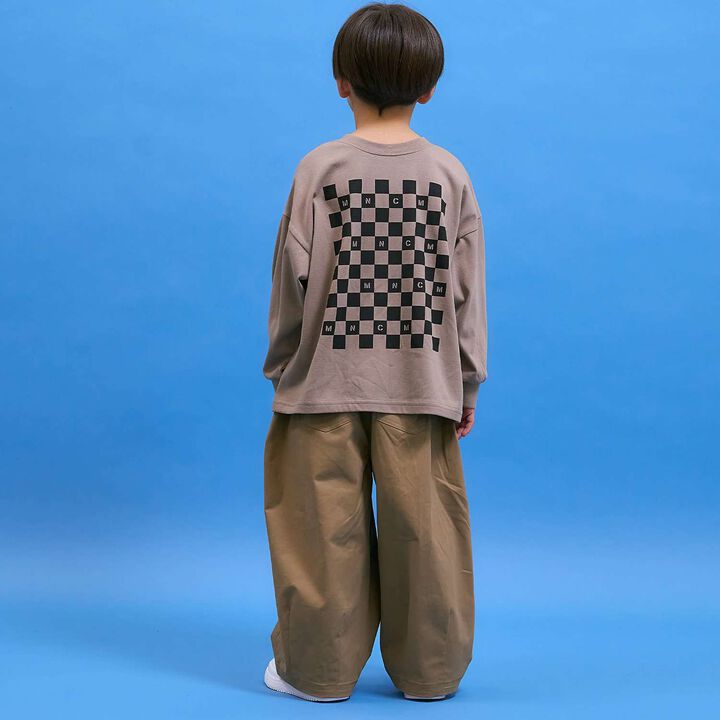 [Anti-Stain & Quick-Dry & Shape Retention] Checker Flag Printed T-Shirt [MNCM],Navy, medium image number 20