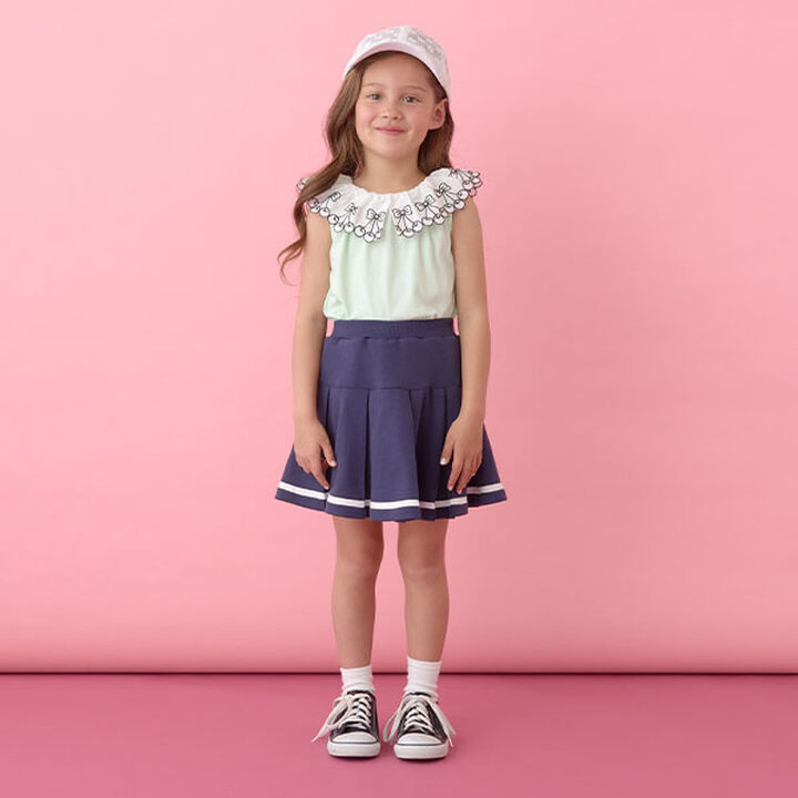 [Soft Cotton] Cherry Lace Collar Top,Light orange, medium image number 6