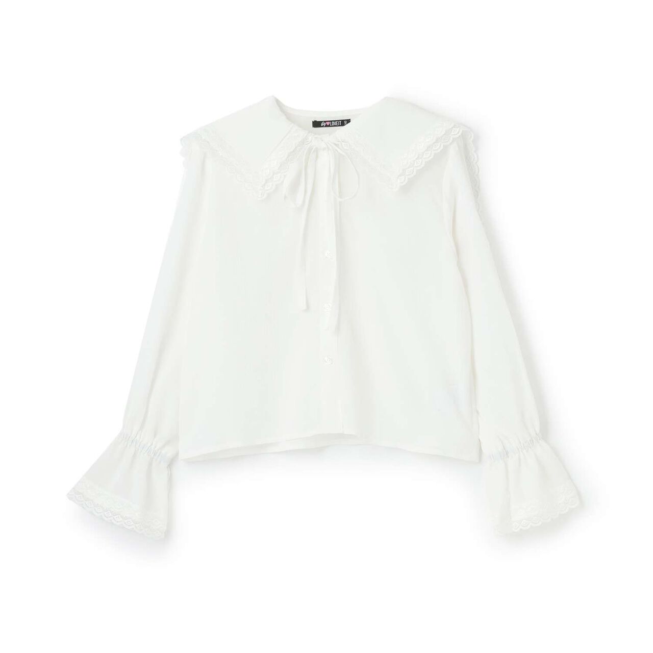 [Graduation Attire] Double Sailor Collar Blouse,Sax blue, large image number 6