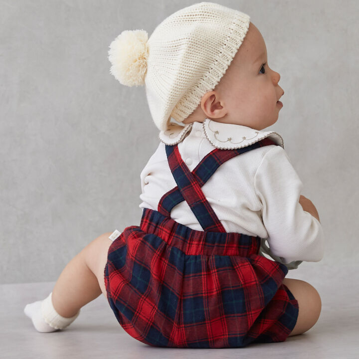 Collared Embroidery Overall Set,Ivory, medium image number 2