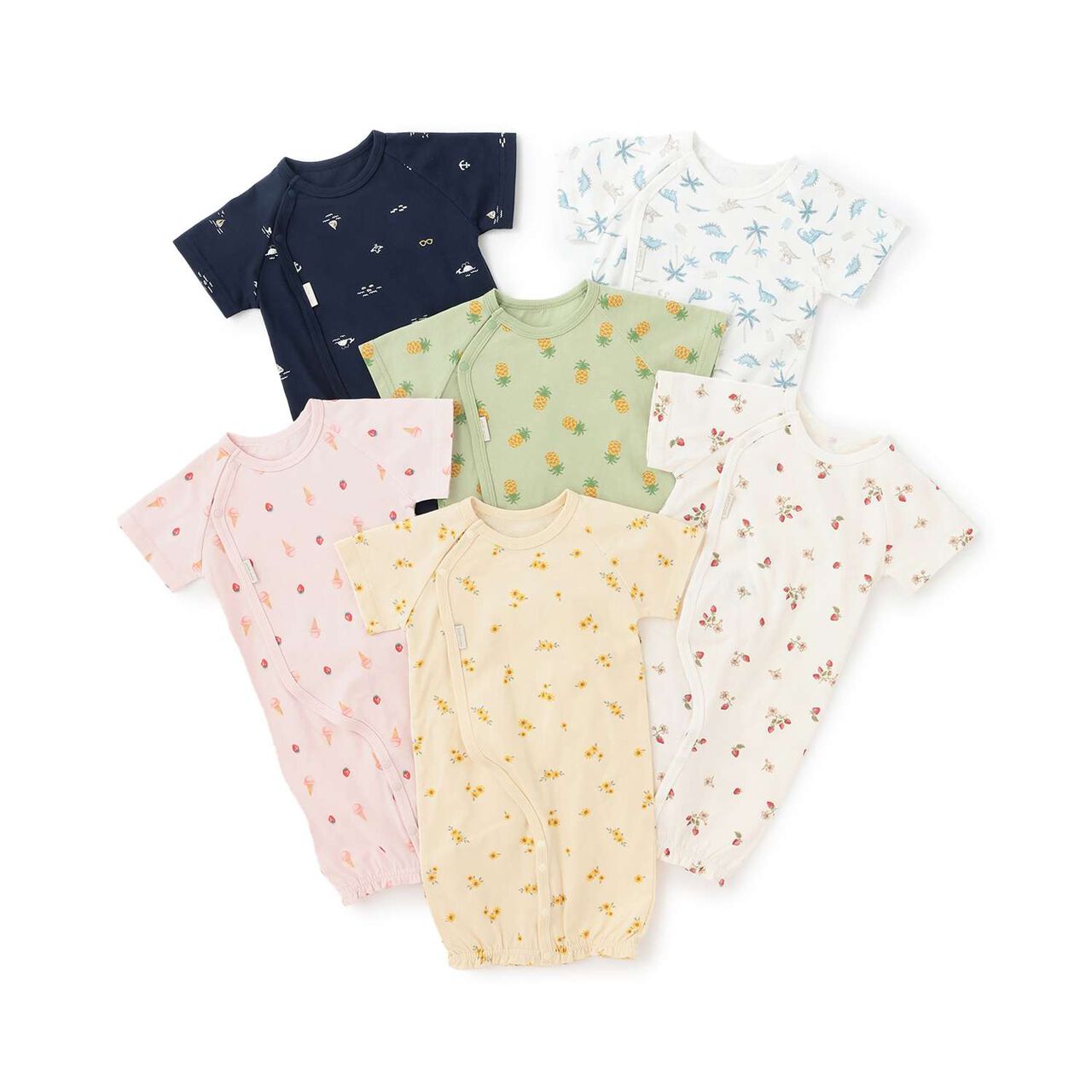 Short-Sleeve 2 WAY All-in-One,Pink, large image number 11