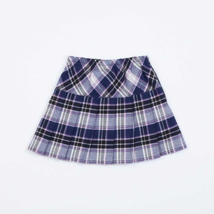 KP Check Pleats Skirt with Shorts (90-160),Pink, medium image number 2