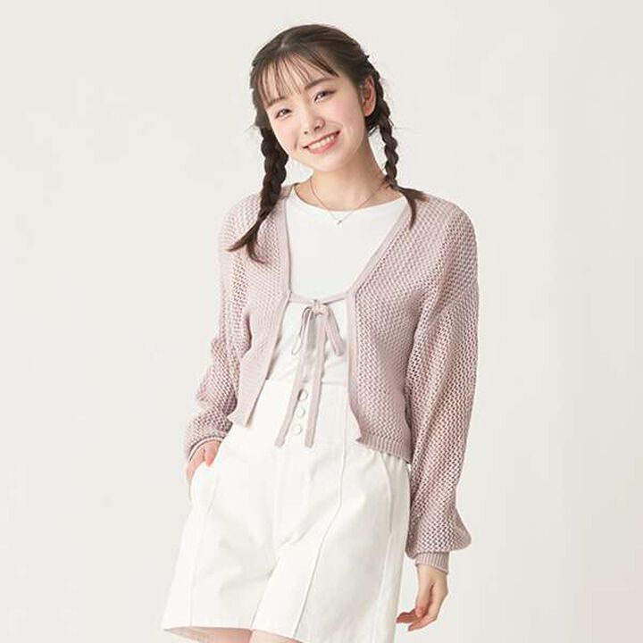 Mesh Bolero Inner Wear Set,Pink, medium image number 0