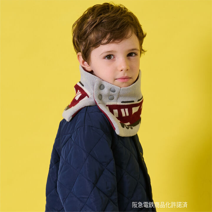 [Hankyu Train] Reversible Snood,Gray, medium image number 1