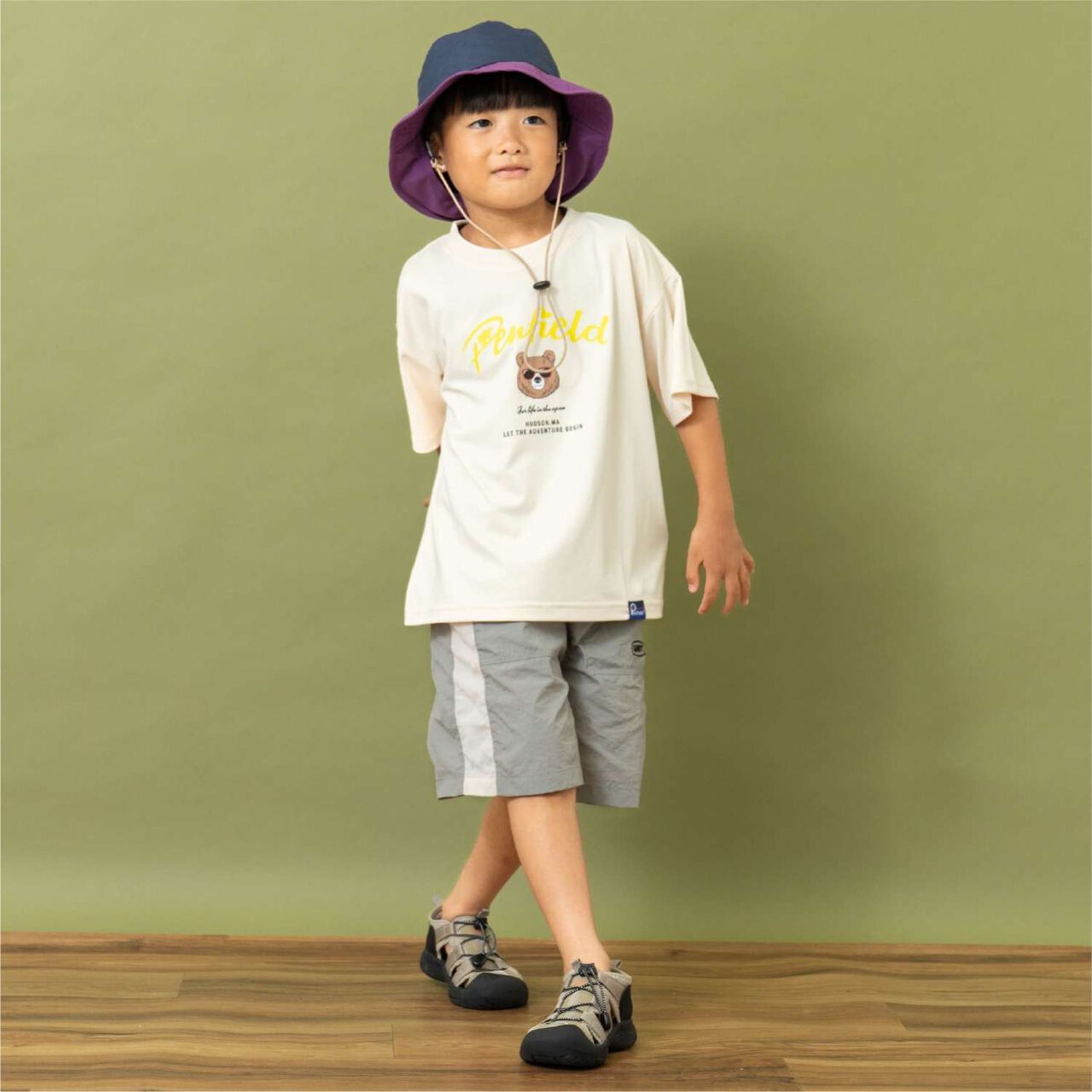 [Penfield] Kids Assorted Bear Short Sleeve T-Shirts [Parent-Child Matching] [Cool Touch],Off white, large image number 10