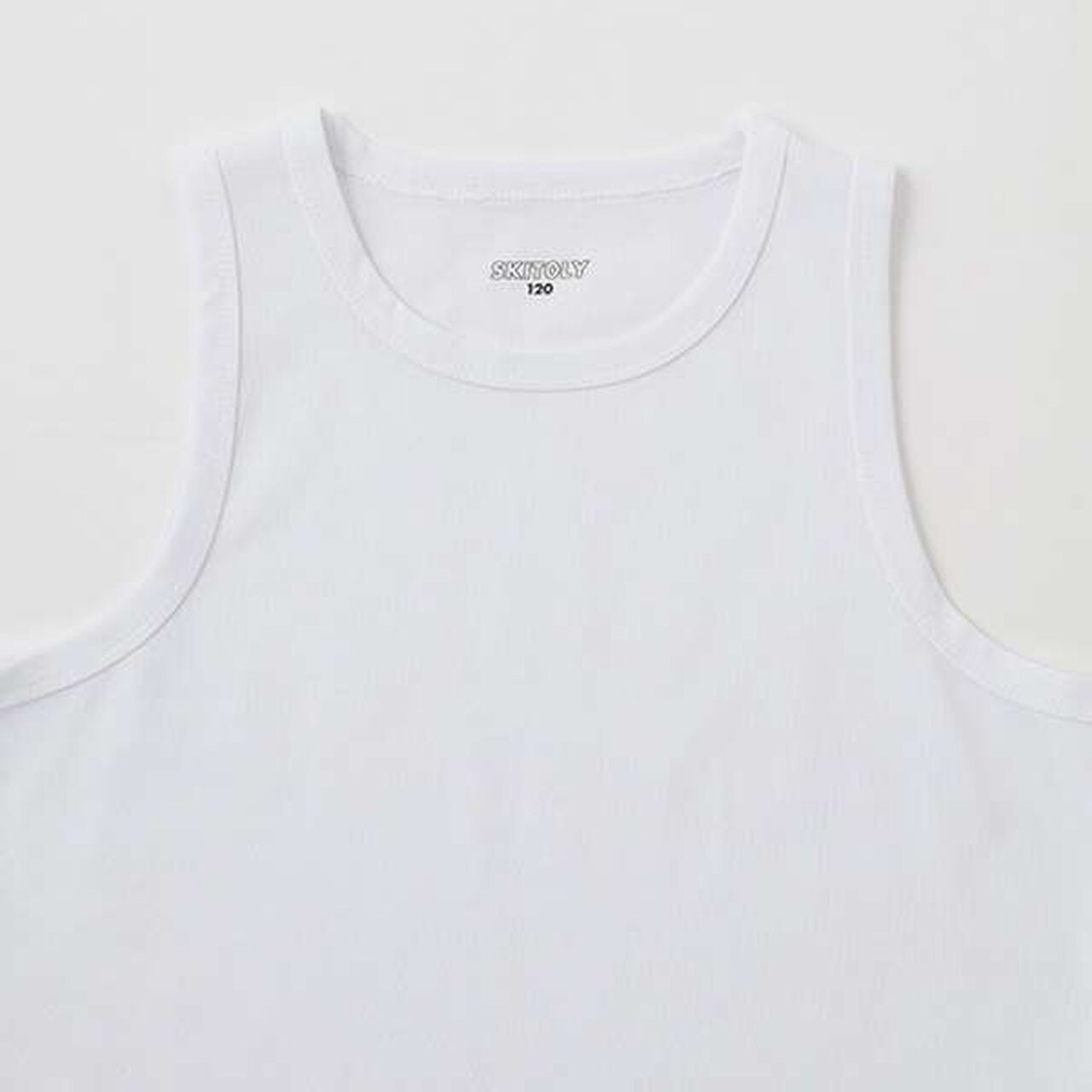 [SKIT0LY][Cool Touch] High Cool Cotton Tank Top with 5/8 Sleeve T-Shirt,Black, large image number 8