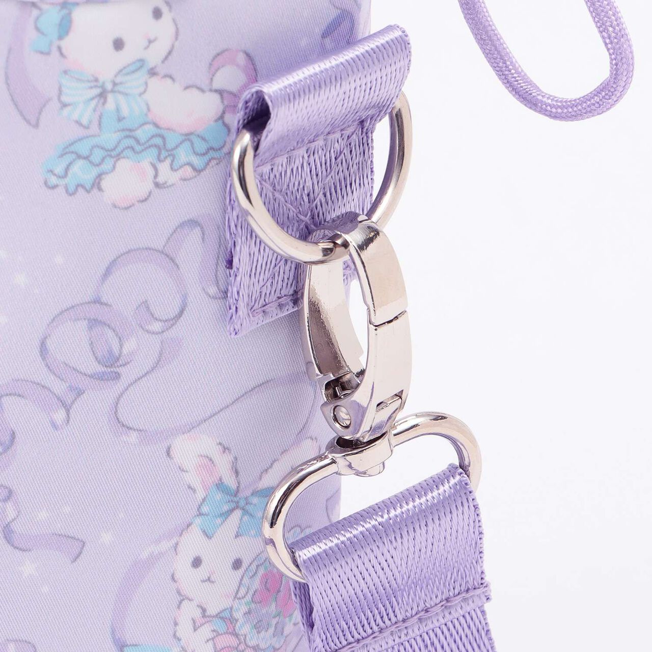 Ballet Rabbit Print Shoulder Bottle Holder,Lavender, large image number 3