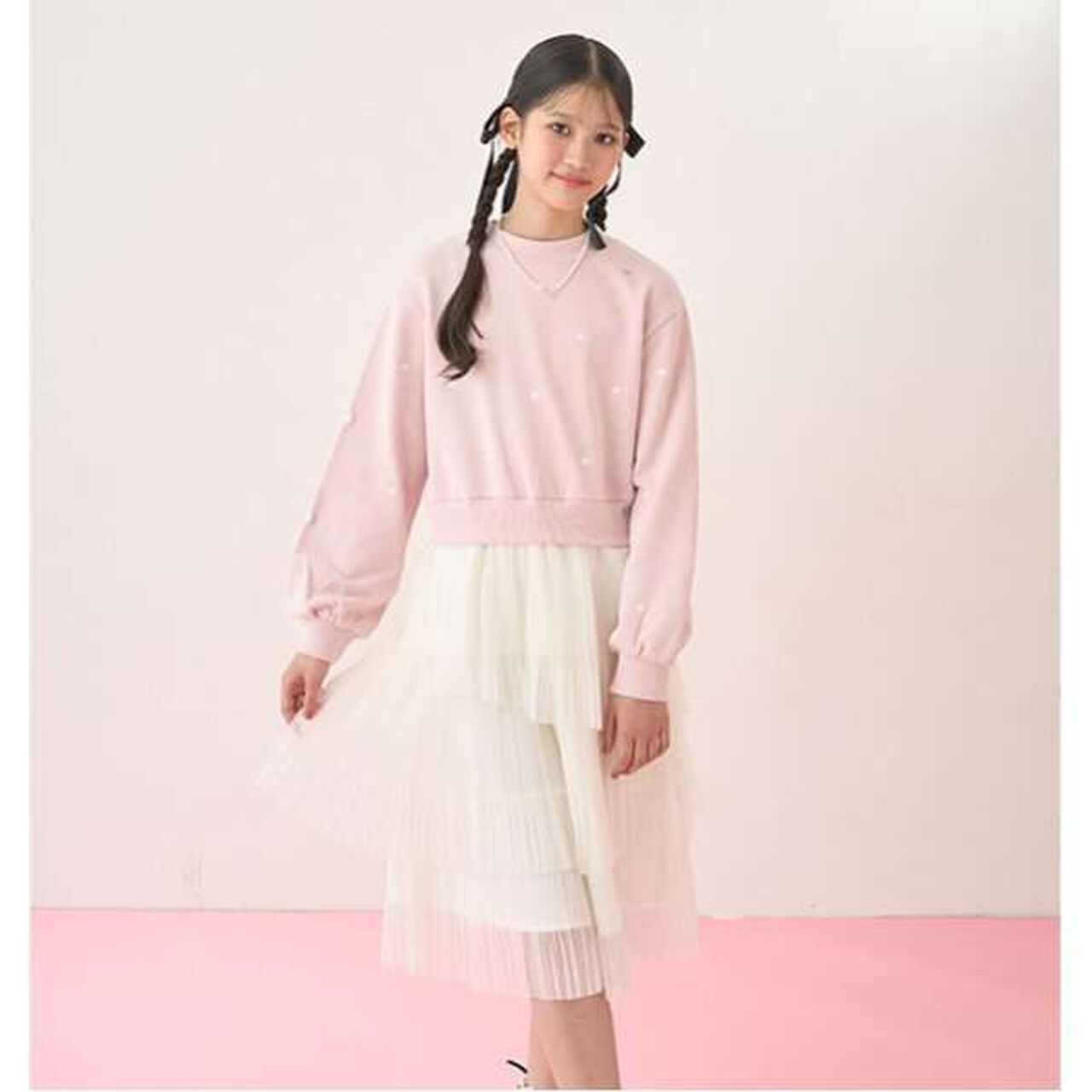 Tulle Skirt King One-Piece Dress,Black, large image number 6