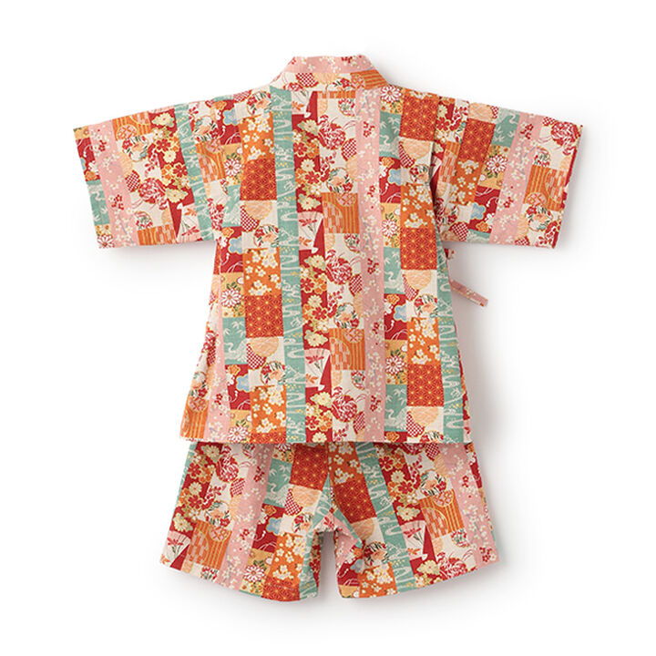 Jinbei Suit (Striped Patchwork Pattern),Purple, medium image number 1