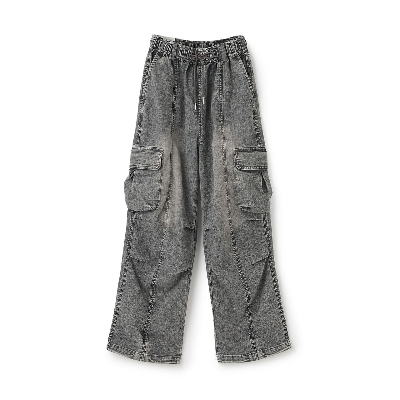 [LTXC/ME DENIM] Stretch Quick-Dry Denim Cargo Pants with Belt Loops,Blue, large image number 13