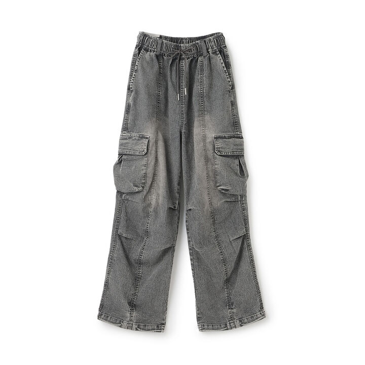 [LTXC/ME DENIM] Stretch Quick-Dry Denim Cargo Pants with Belt Loops,Blue, medium image number 13