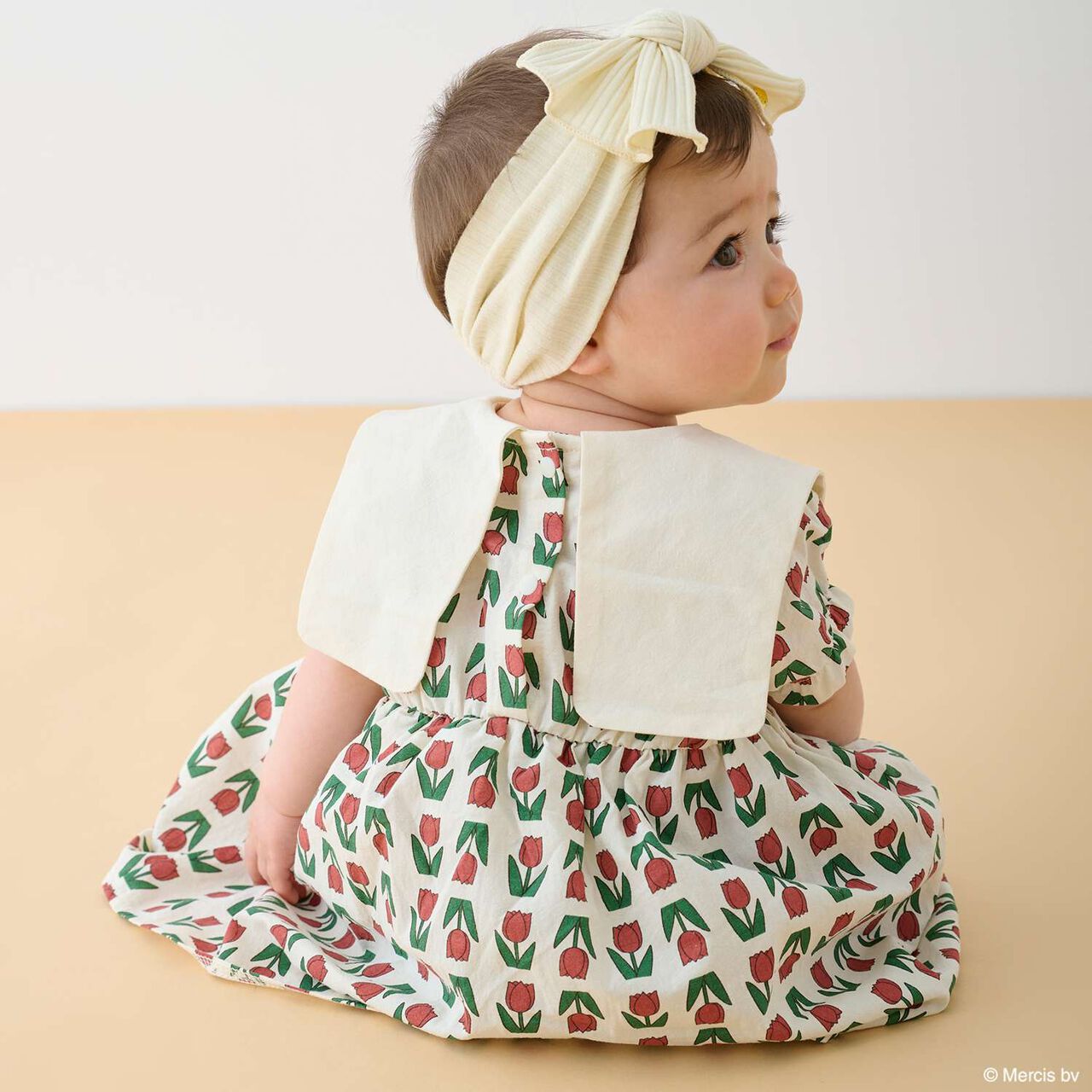 [miffy] Tulip Pattern Romper,Red, large image number 1