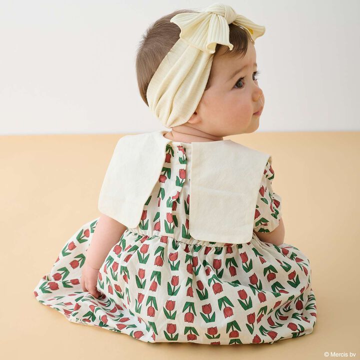 [miffy] Tulip Pattern Romper,Red, medium image number 1