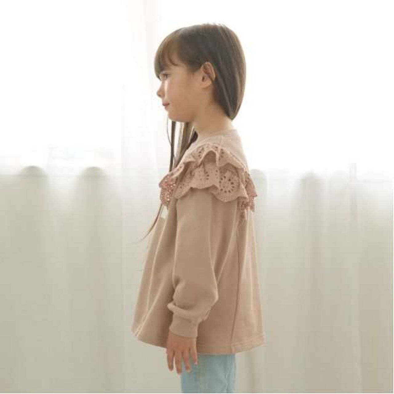 Pilling-Resistant A-Line Sweatshirt,Moss green, large image number 18