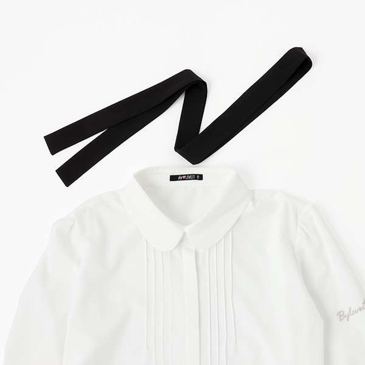 Shirt Blouse with Bow Tie,Off white, large image number 3