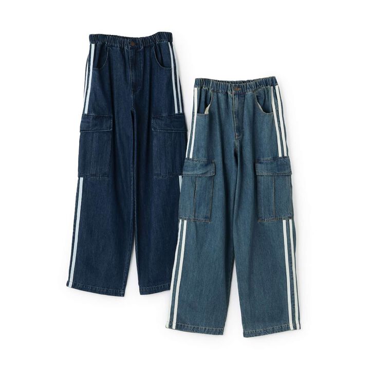 [GLSW.] Denim Line Cargo Pants,Deep blue, medium image number 9