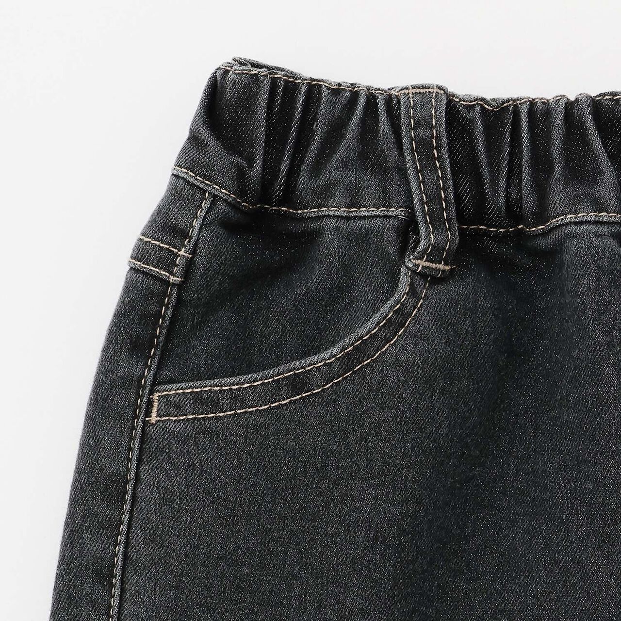 Denim Slim Straight Pants,Gray, large image number 9