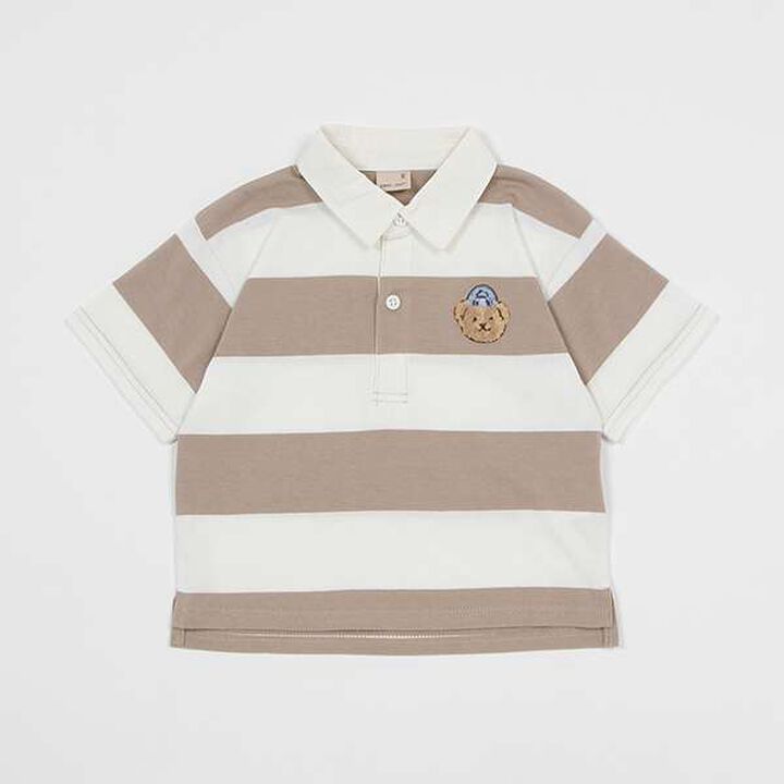 [Link] Wide Stripe Rugby Shirt (Kids),Moderate blue, medium image number 19