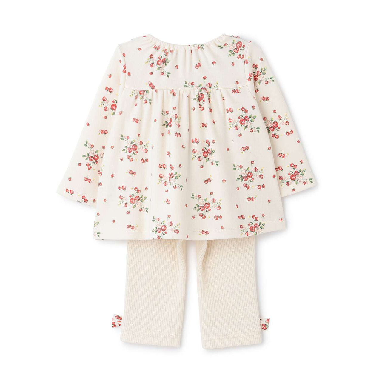 Wild Strawberry Baby Suit [Organic] [Made in Japan],Pearl white, large image number 1