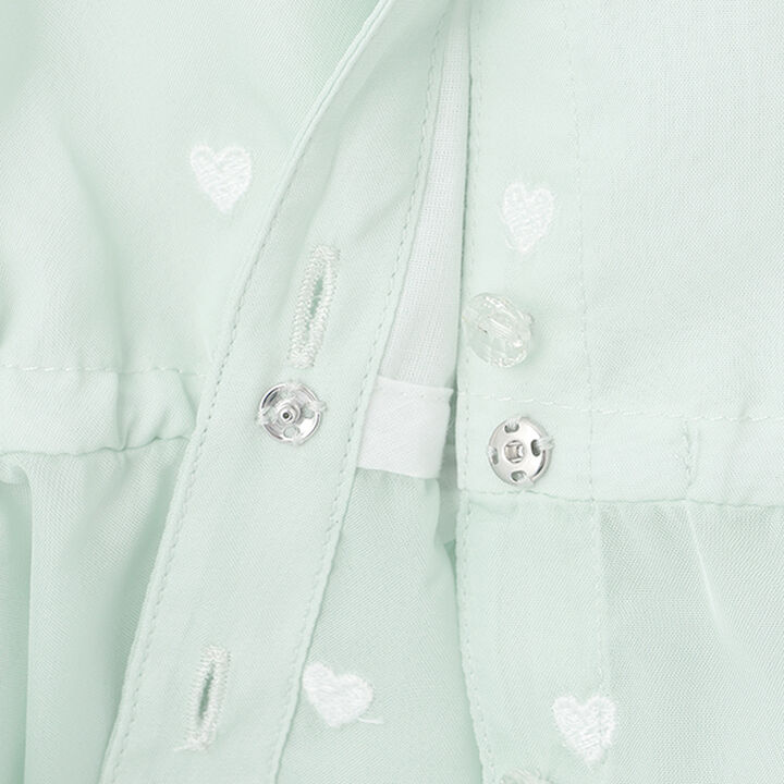 Heart Embroidery Peplum Sheer Blouse,Off white, medium image number 9