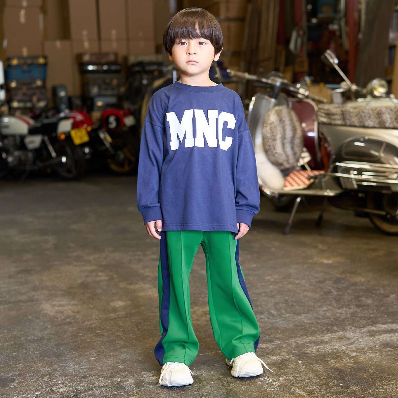 [MNCM] Coordinatable Setup Track Pants,Green, large image number 21