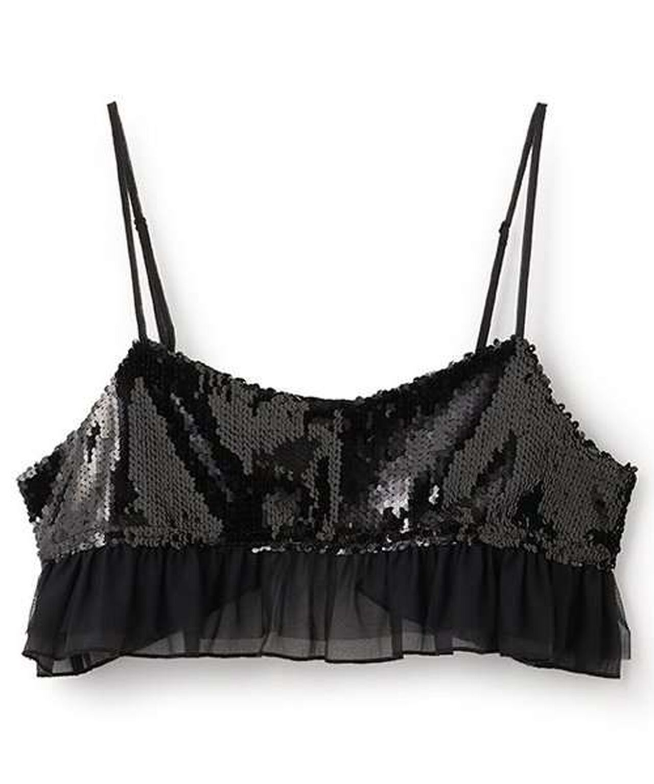 Sequin Bustier,Black, large image number 0
