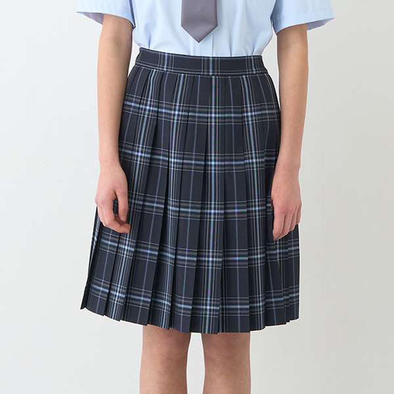 *TW Pleated Check Skirt,Blue, large image number 31