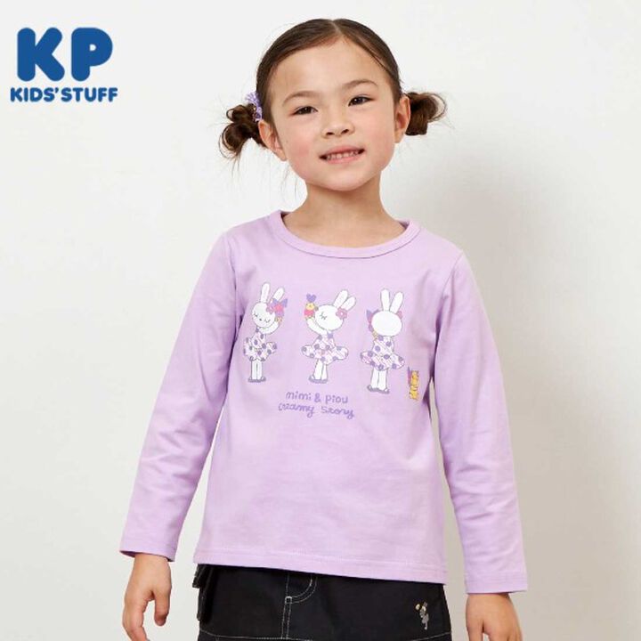 KP Ice Rabbit Print Long-Sleeve T-Shirt [100-160],Navy, medium image number 17