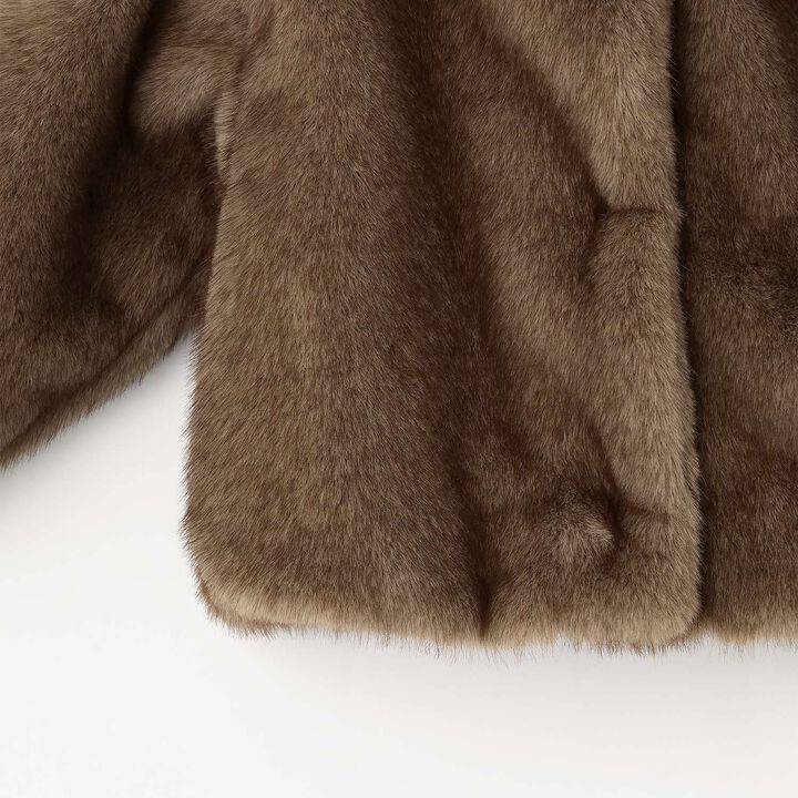 [Link] Faux Fur Jacket,Ivory, medium image number 13